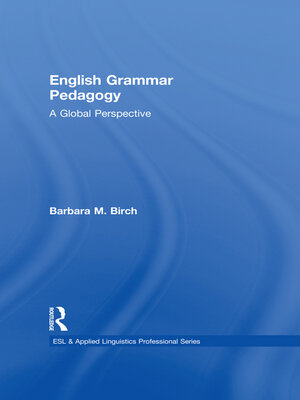 cover image of English Grammar Pedagogy